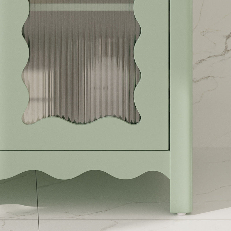 Modern Bathroom Vanity With Tempered Glass Doors