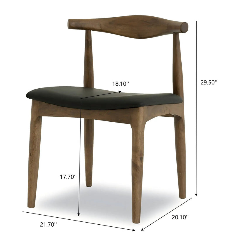 Destiny - Dining Chairs (Set of 2) - Black / Dark Brown by Unique Piece Furniture