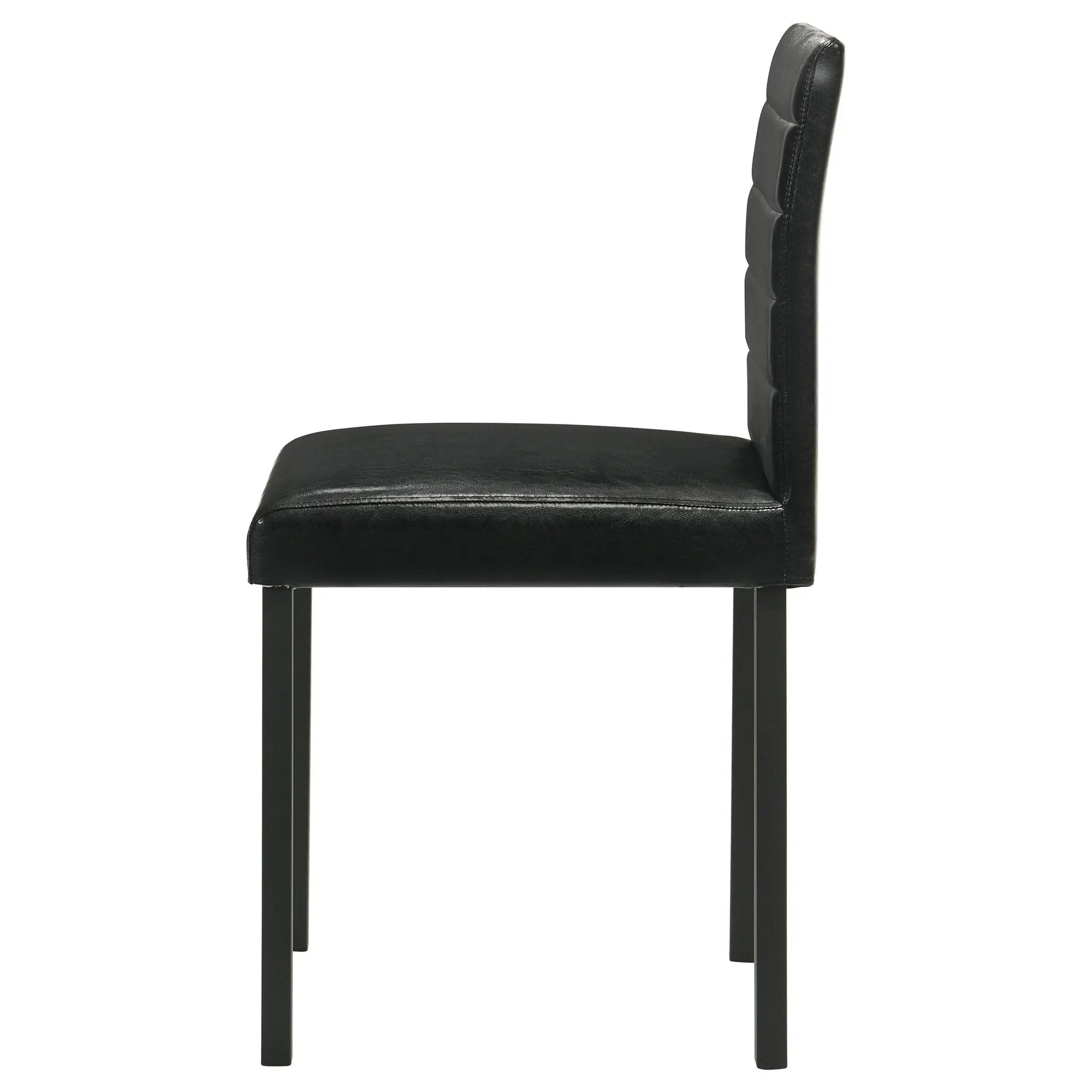 Garza Upholstered Dining Side Chair Black (Set of 4) by Unique Piece Furniture