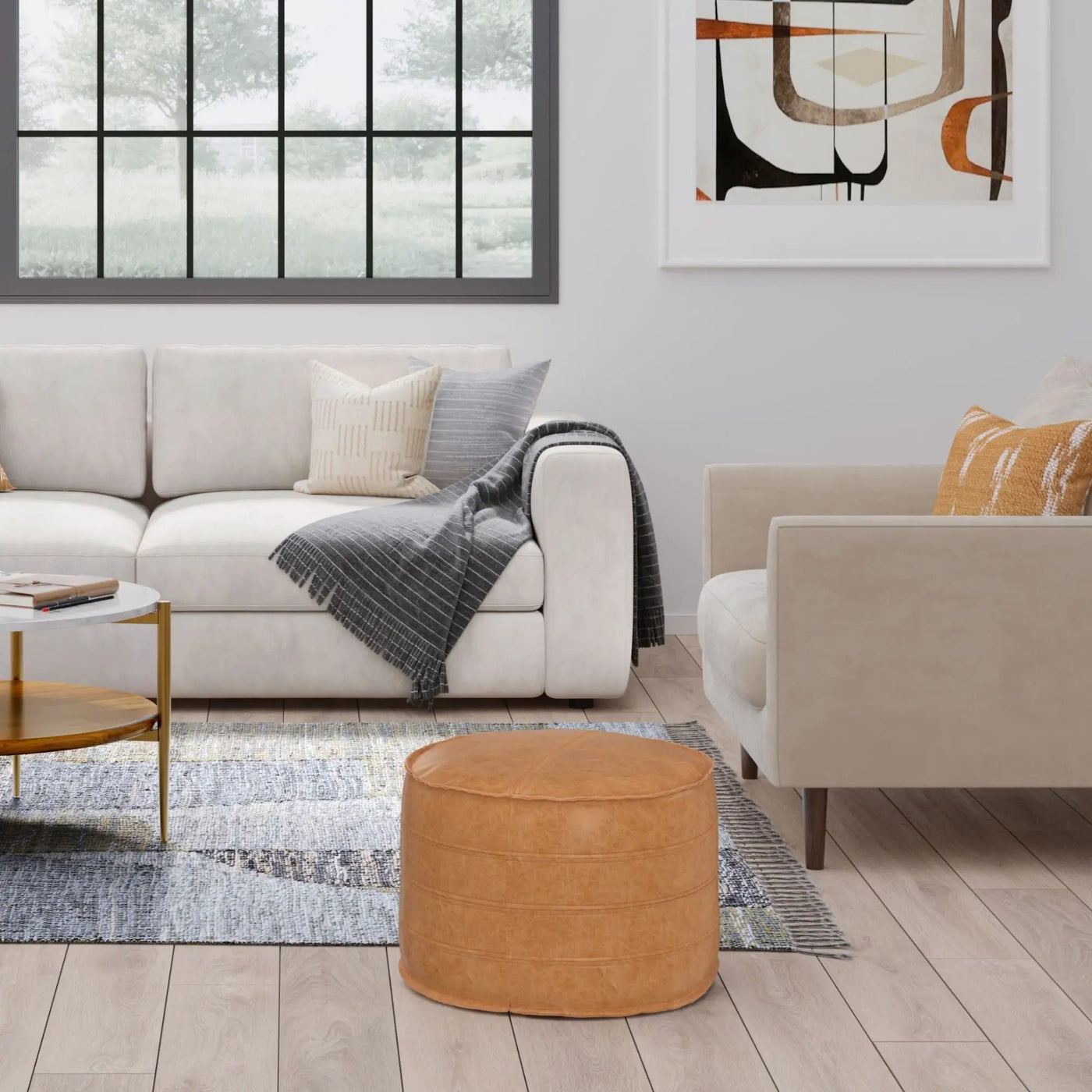 Brody - Round Pouf by HouseOfZazla