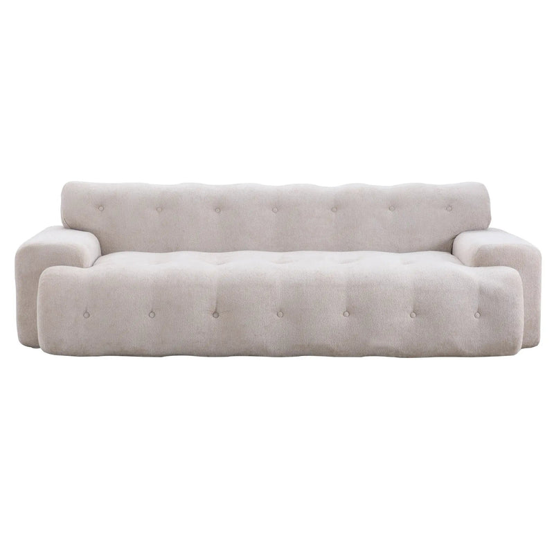 88 in. Cloud 3 Seater Chenille Sofa with Button Tufted Upholstered Couch by HouseOfZazla