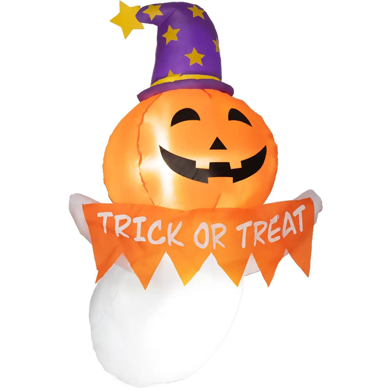 Inflatable Halloween Window Sticker Ghost with LED Lights – 41.3" Tall by HouseOfZazla