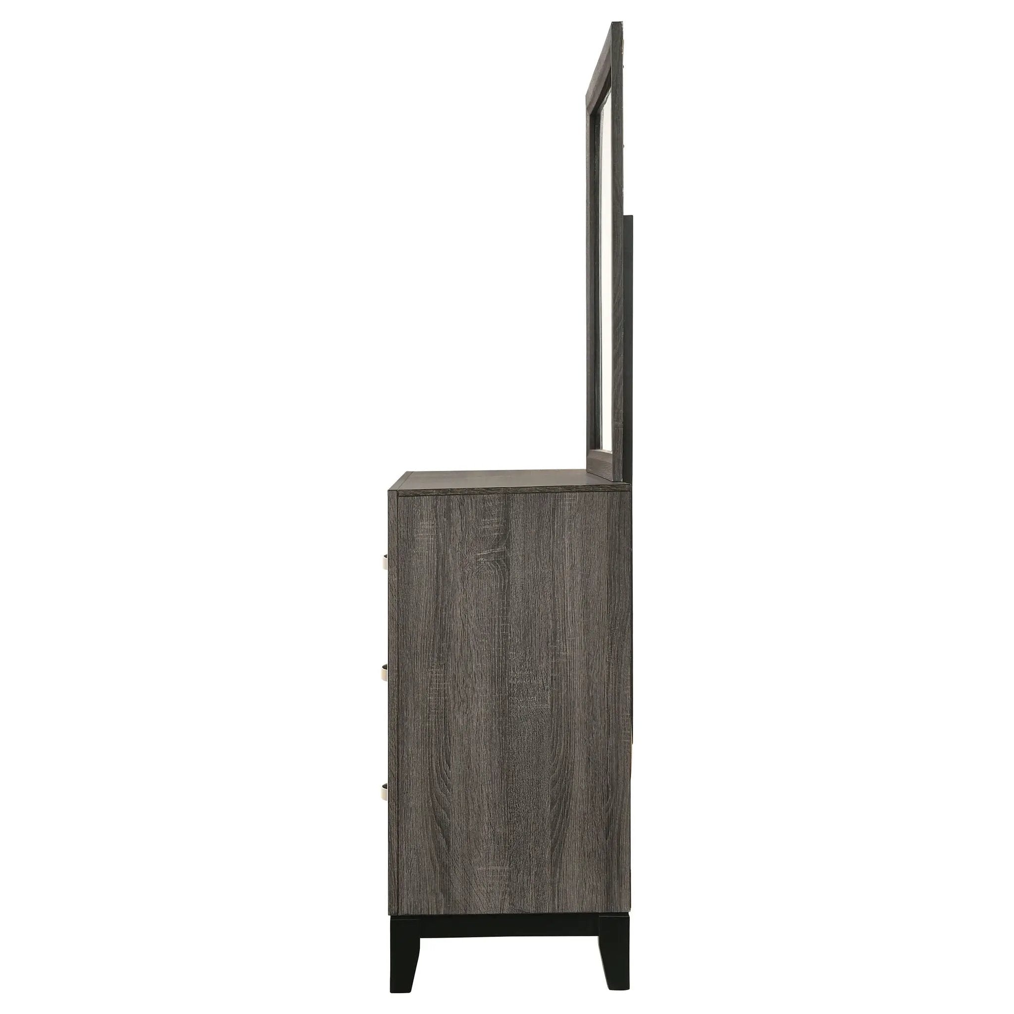 Watson 6-drawer Dresser with Mirror Grey Oak by Unique Piece Furniture