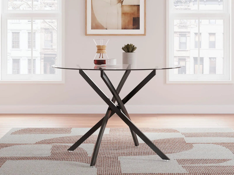 Pharwynn - 5 Pc. - Dining Room Table, 4 Side Chair - Black by Unique Piece Furniture