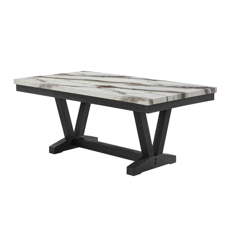 Panda - Dining Table And Trestle Base - Black by HouseOfZazla