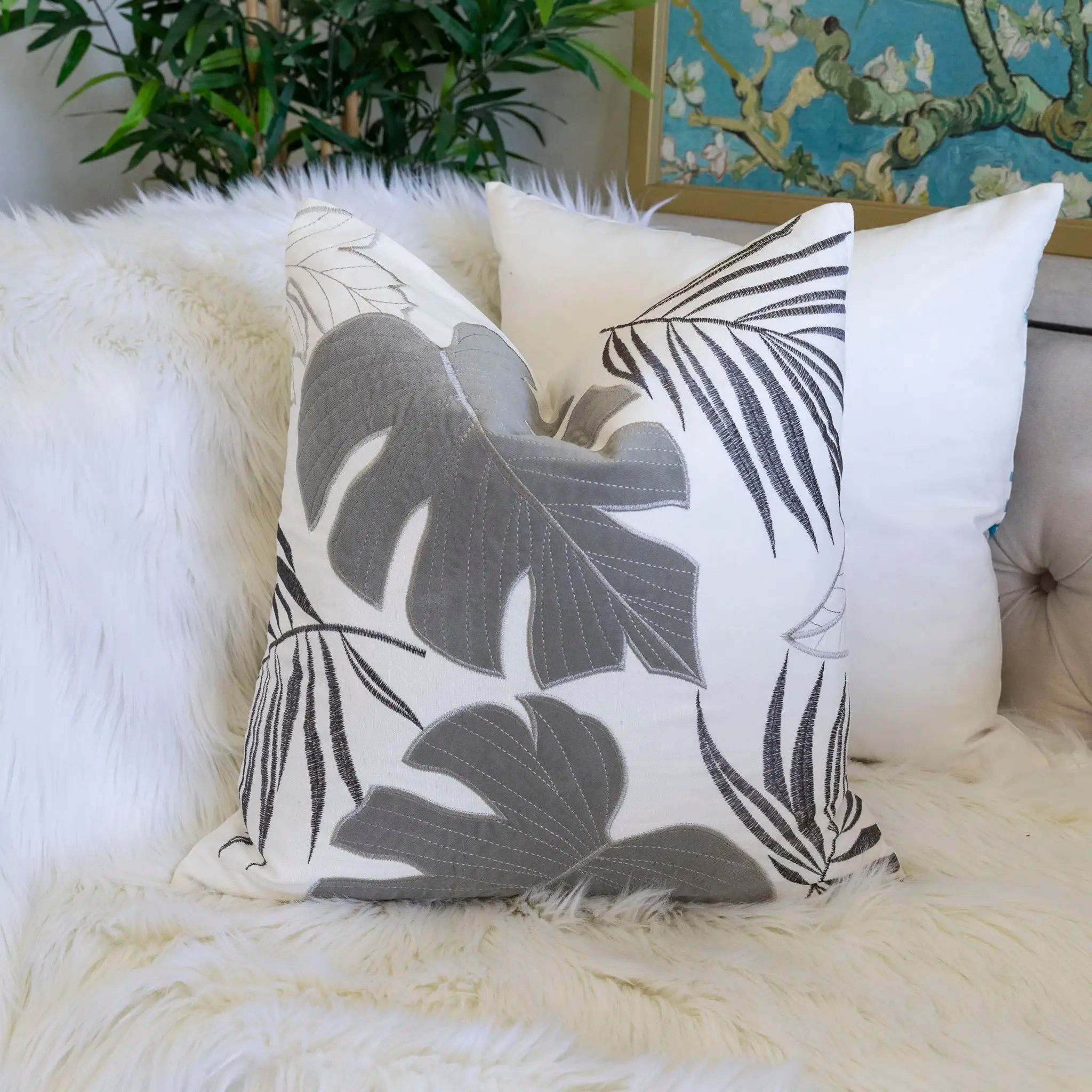 Autumn Vibes Leaf Accent Pillow by Unique Piece Furniture