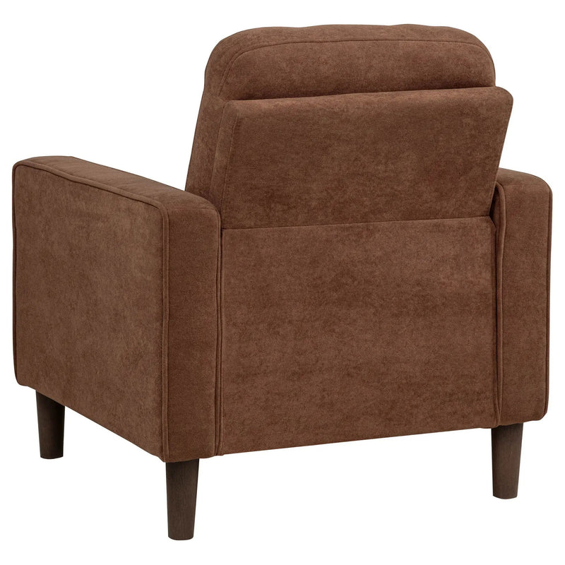 Bowen II Fabric Upholstered Track Arm Accent Chair Rust by Unique Piece Furniture