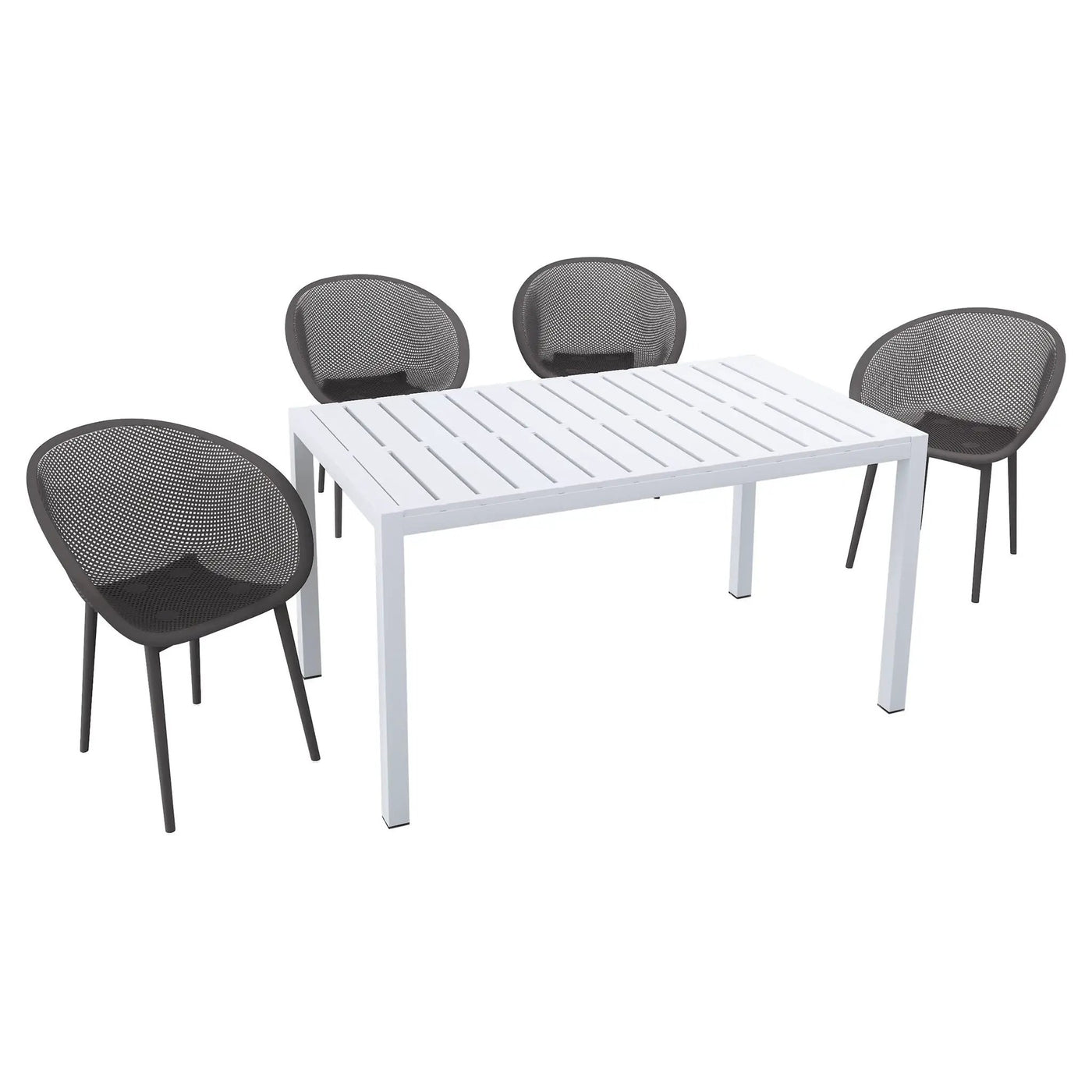 4 Pack Lounge Chair Set With Long Table by Unique Piece Furniture