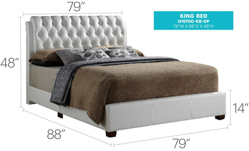 Tufted Upholstered Bed by Unique Piece Furniture