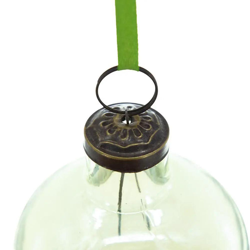 Long Neck Ball Ornaments, Glass Decorative Hanging Ball Christmas Tree Ornaments For Holiday Party Decorations (Set of 12) - Green by Unique Piece Furniture