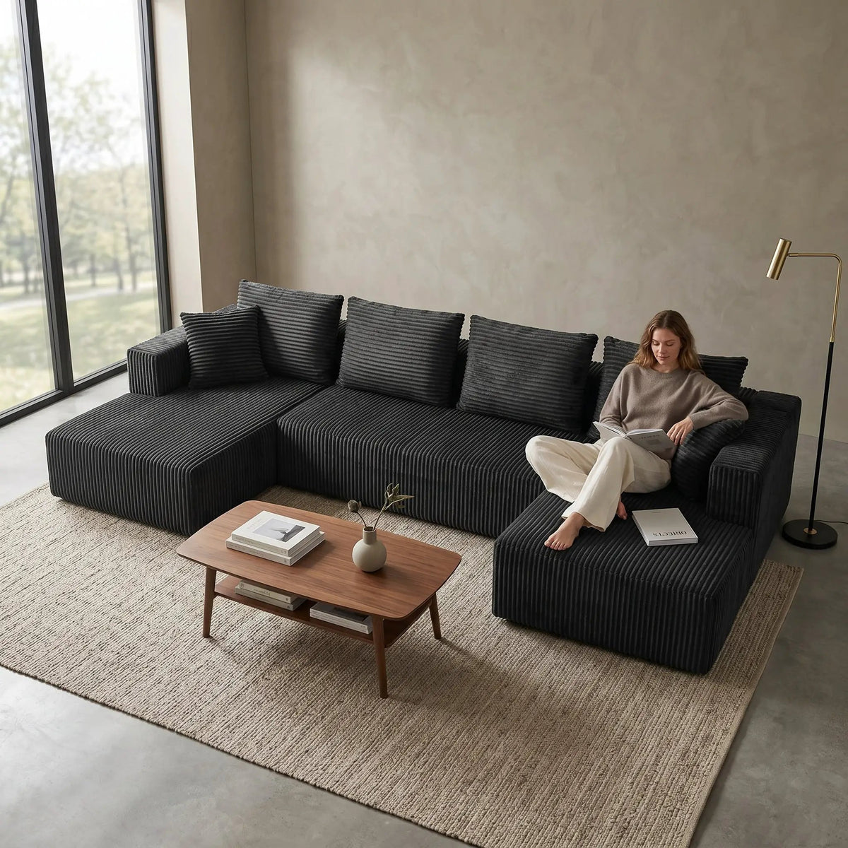 132.1 Inch Modular Sectional Sofa by HouseOfZazla