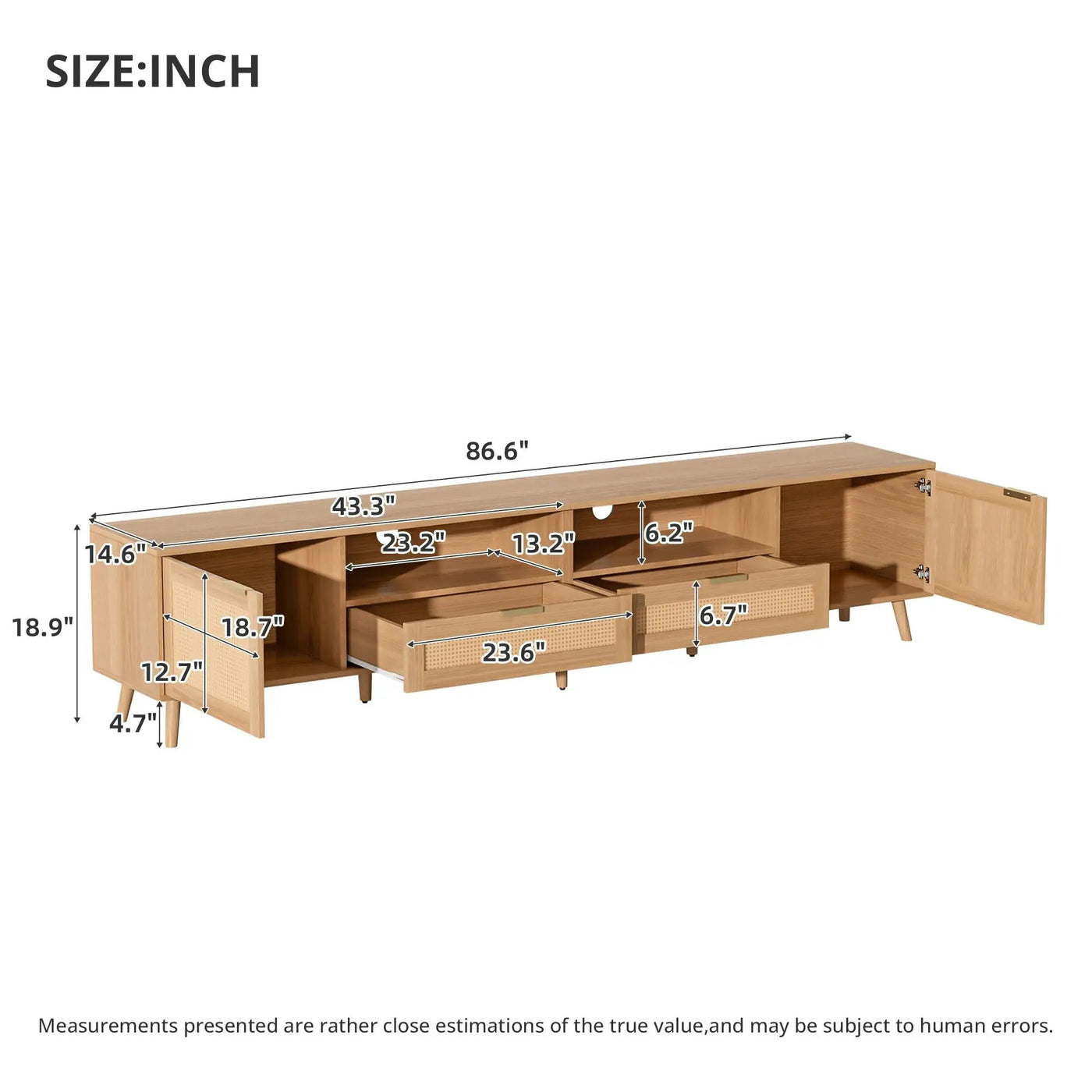TV Stand Media Console With Cable Management by HouseOfZazla