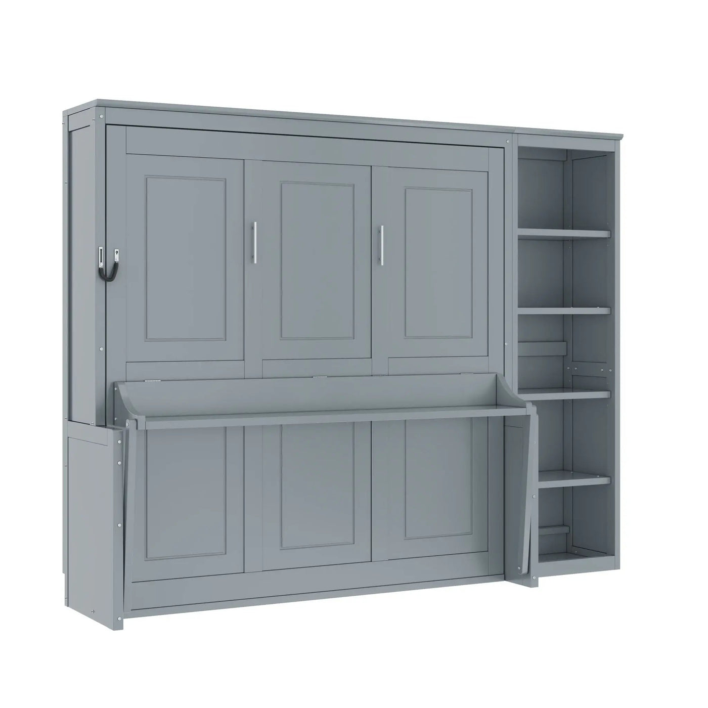 Sturdy Murphy Bed With Desk And Bookshelf by HouseOfZazla