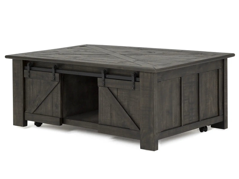 Garrett - Rectangular Lift-top Cocktail Table With Casters - Weathered Charcoal by Unique Piece Furniture