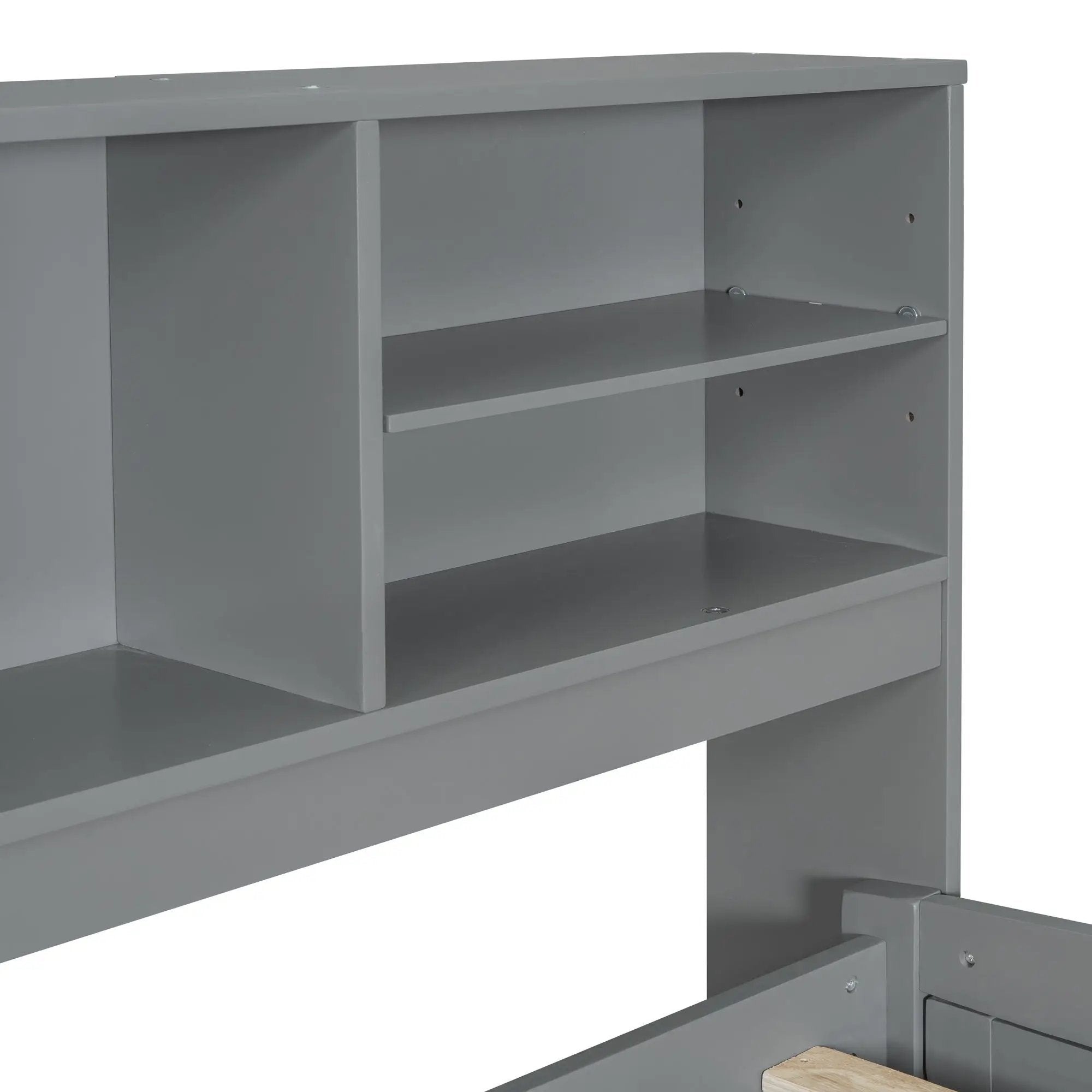 Daybed With 2 Bedside Cabinets, Upper Shelves And 4 Drawers by HouseOfZazla