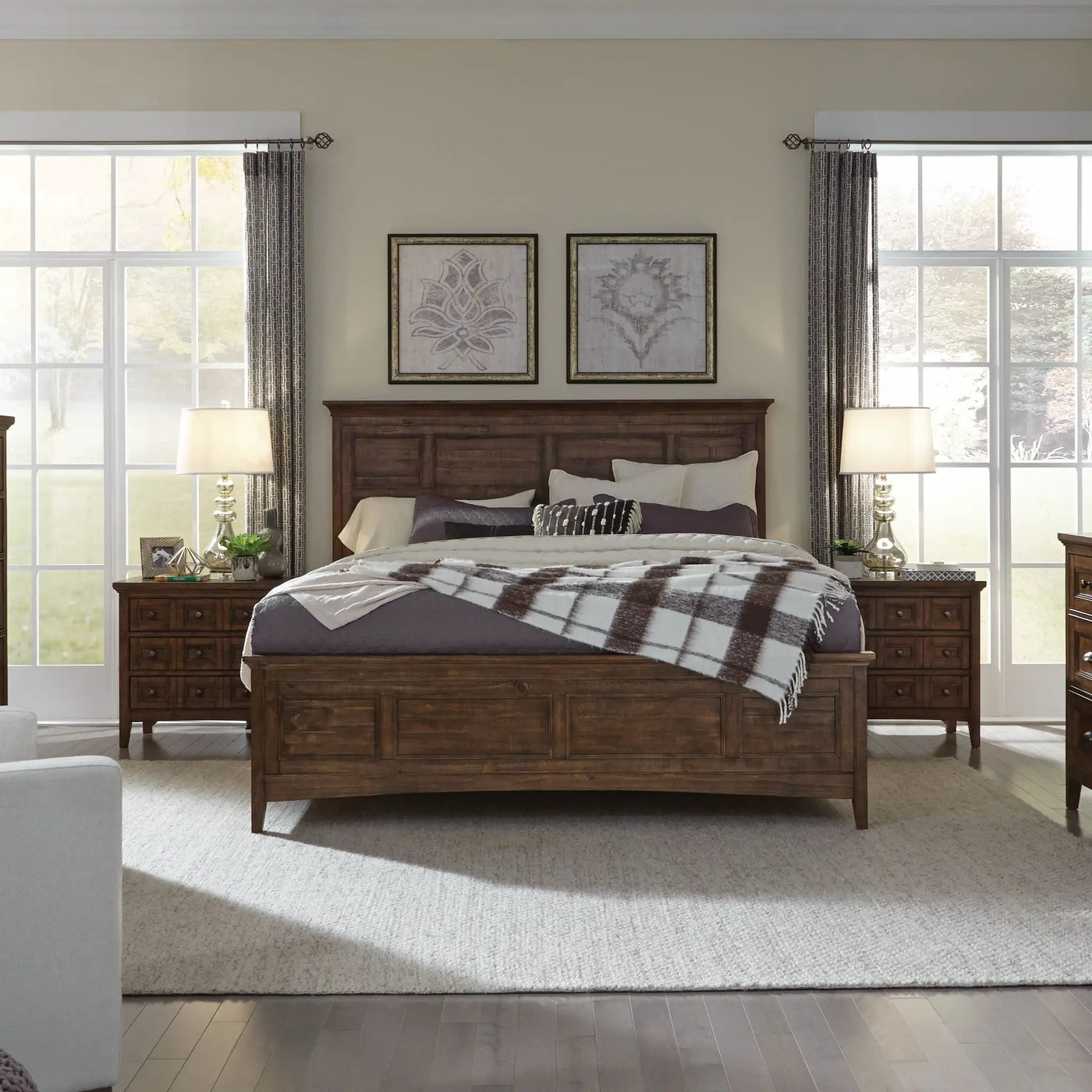 Bay Creek - Complete Panel Bed With Regular Rails by Unique Piece Furniture