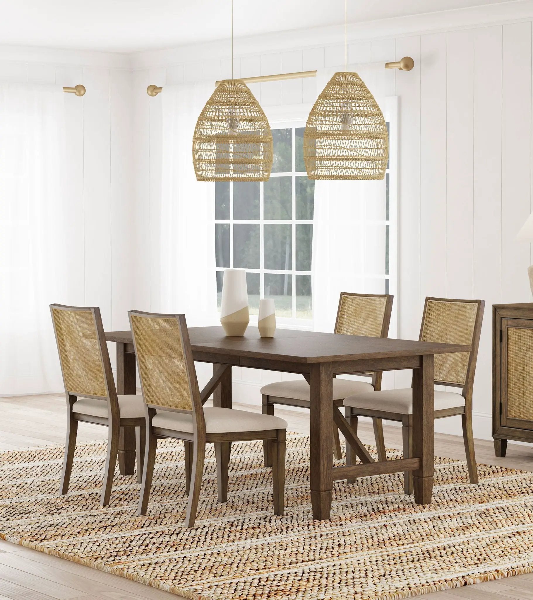 Matisse 5-piece Rectangular Dining Table Set Light Brown by Unique Piece Furniture