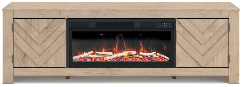 Cayboni - LG TV Stand With Fireplace Option by Unique Piece Furniture