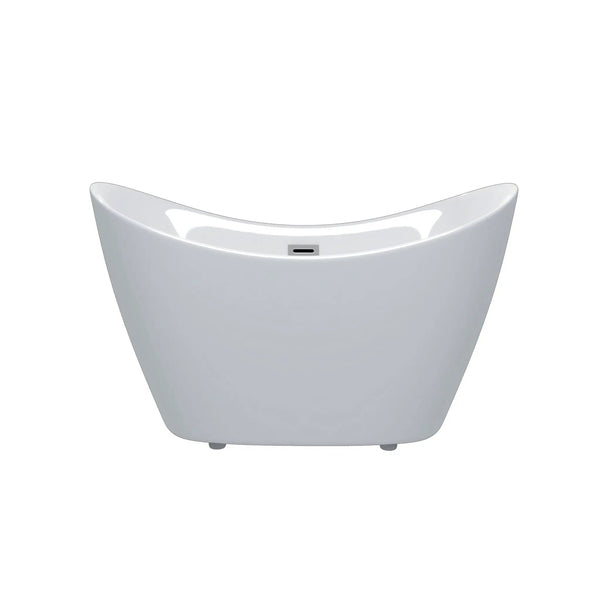 Freestanding Tub With Overflow And Pop Up Drain, Ergonomic Design