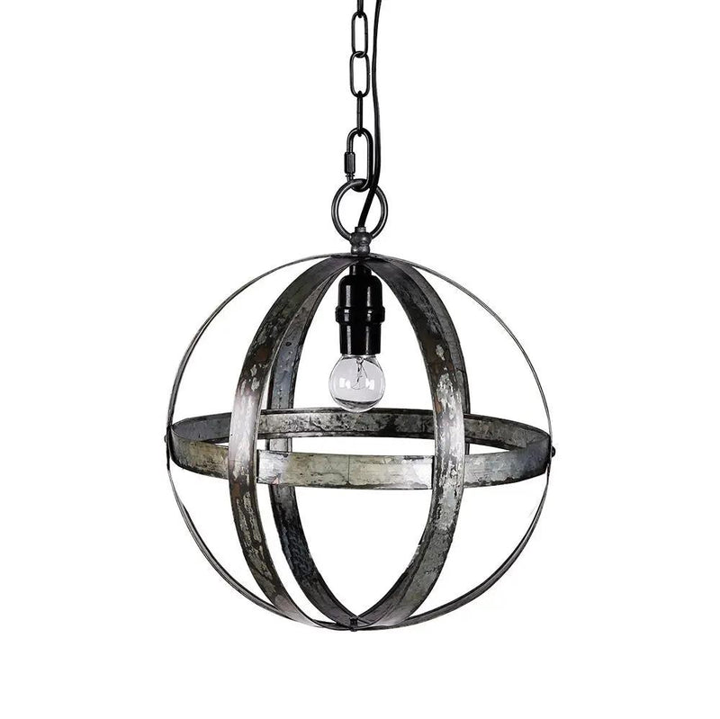 Metal Chandelier, Hanging Light Fixture With Adjustable Chain For Kitchen, Bulb Not Included - Gray by HouseOfZazla