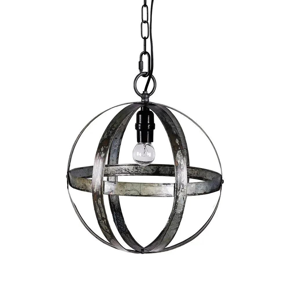 Metal Chandelier, Hanging Light Fixture With Adjustable Chain For Kitchen, Bulb Not Included - Gray by Unique Piece Furniture