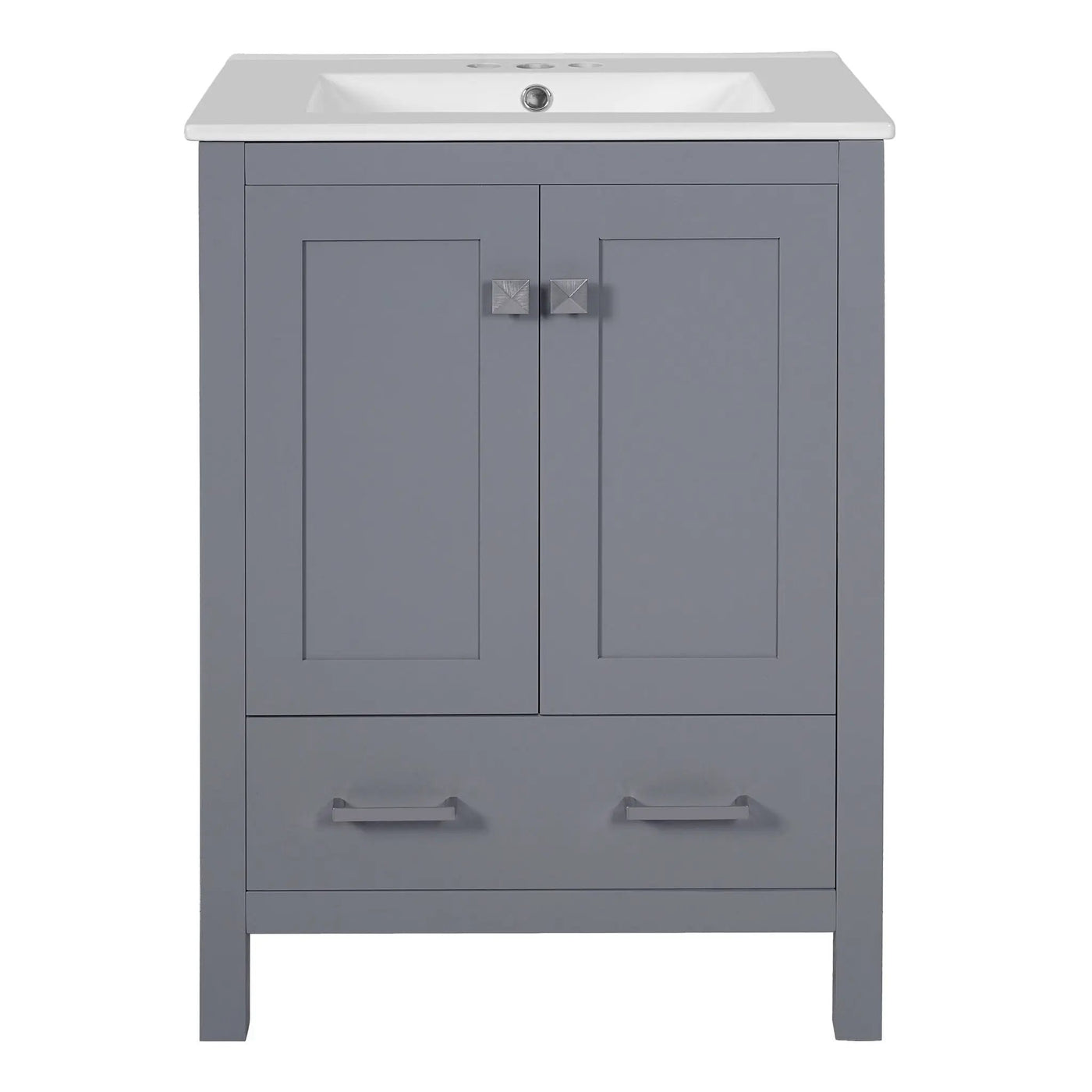 Bathroom Vanity With Integrated Undermount Ceramic Sink, 2 Doors And 1 Drawer, Soft Close Hinges by Unique Piece Furniture