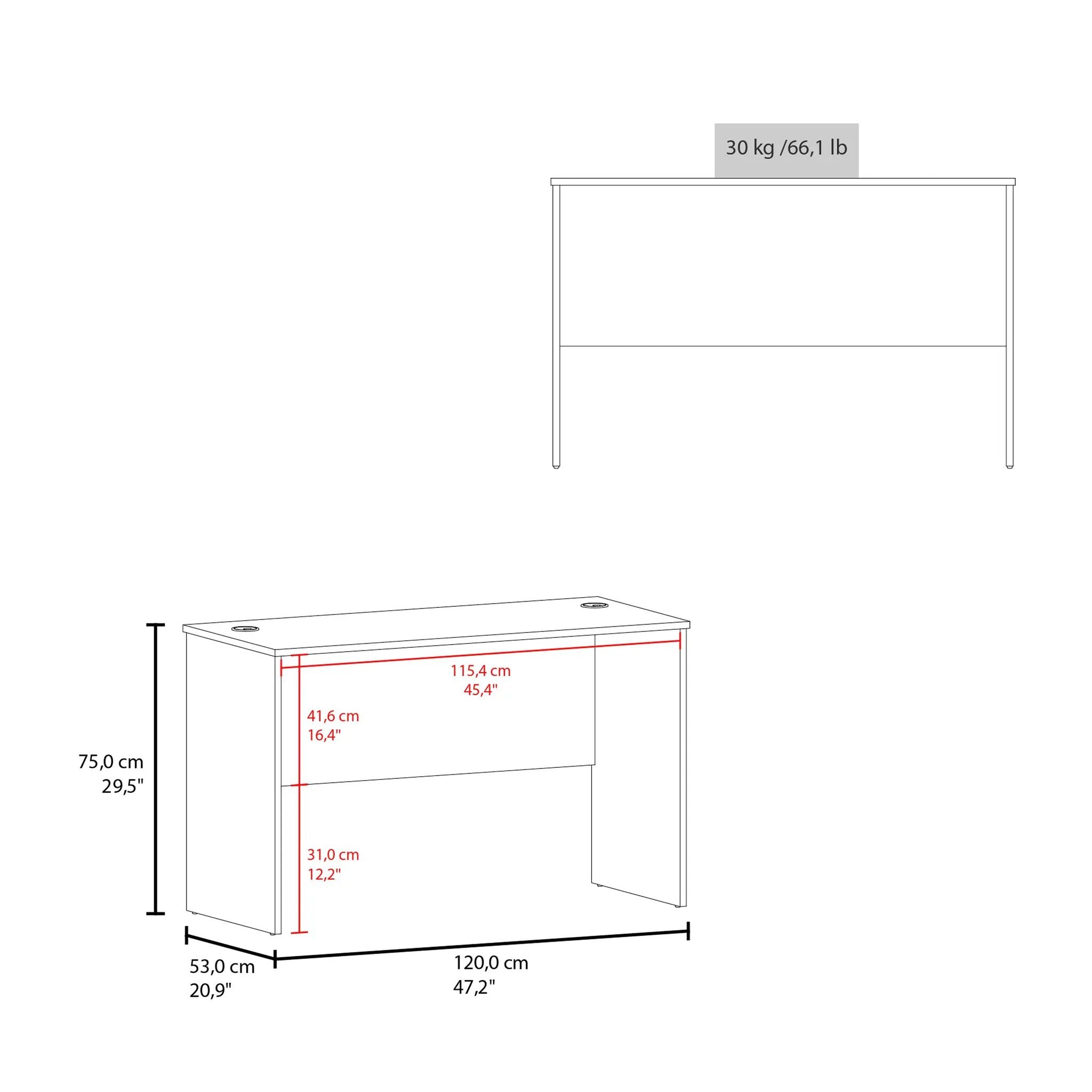 Malibu 47" Wide Study Desk by HouseOfZazla