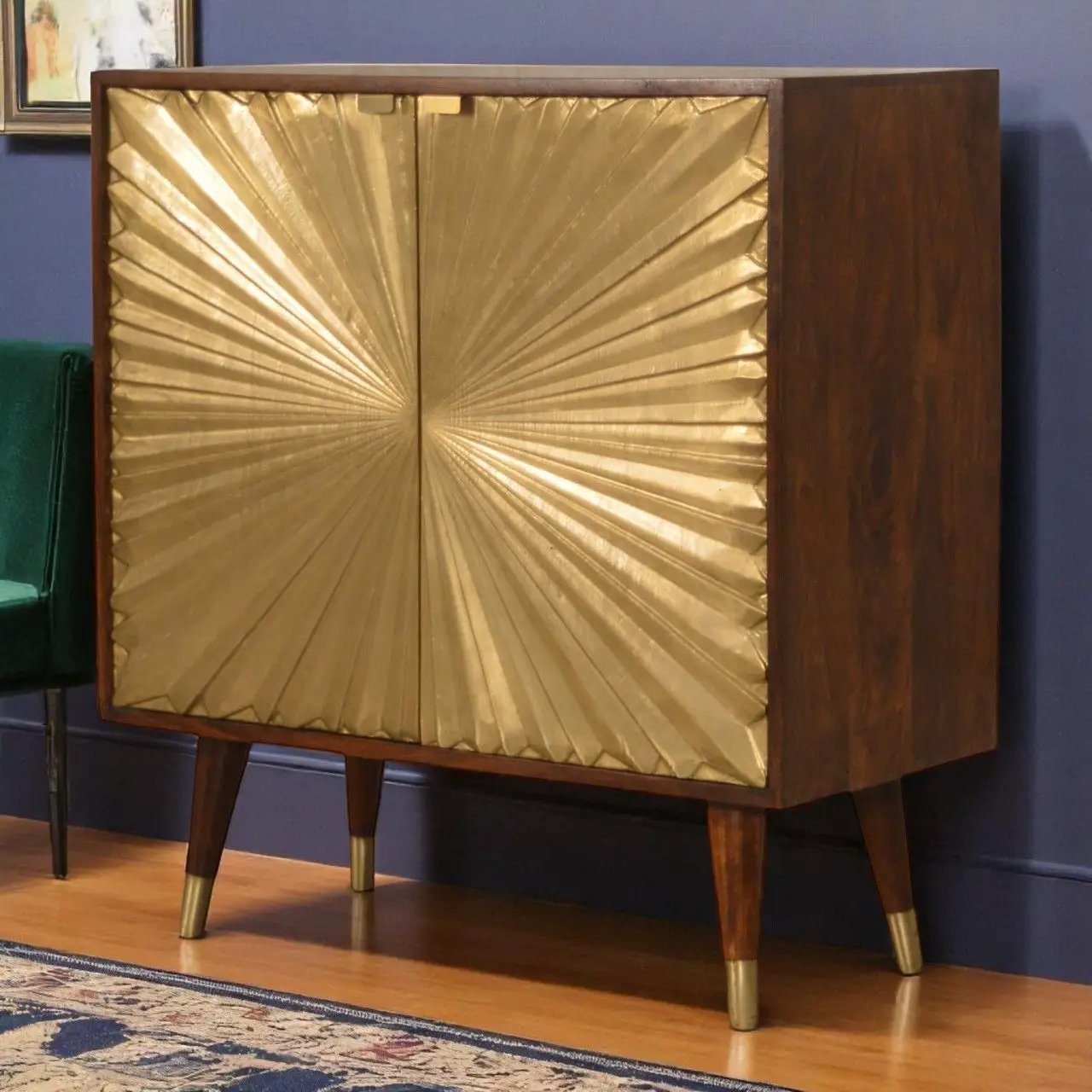 Manila - Cabinet - Gold / Brown by HouseOfZazla