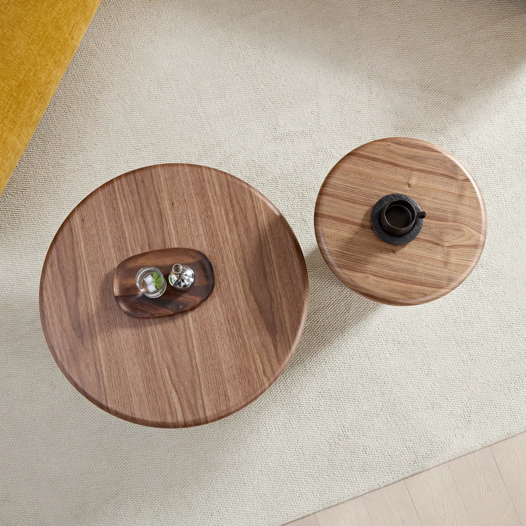 2-Piece Modern Round Coffee Table Set by HouseOfZazla