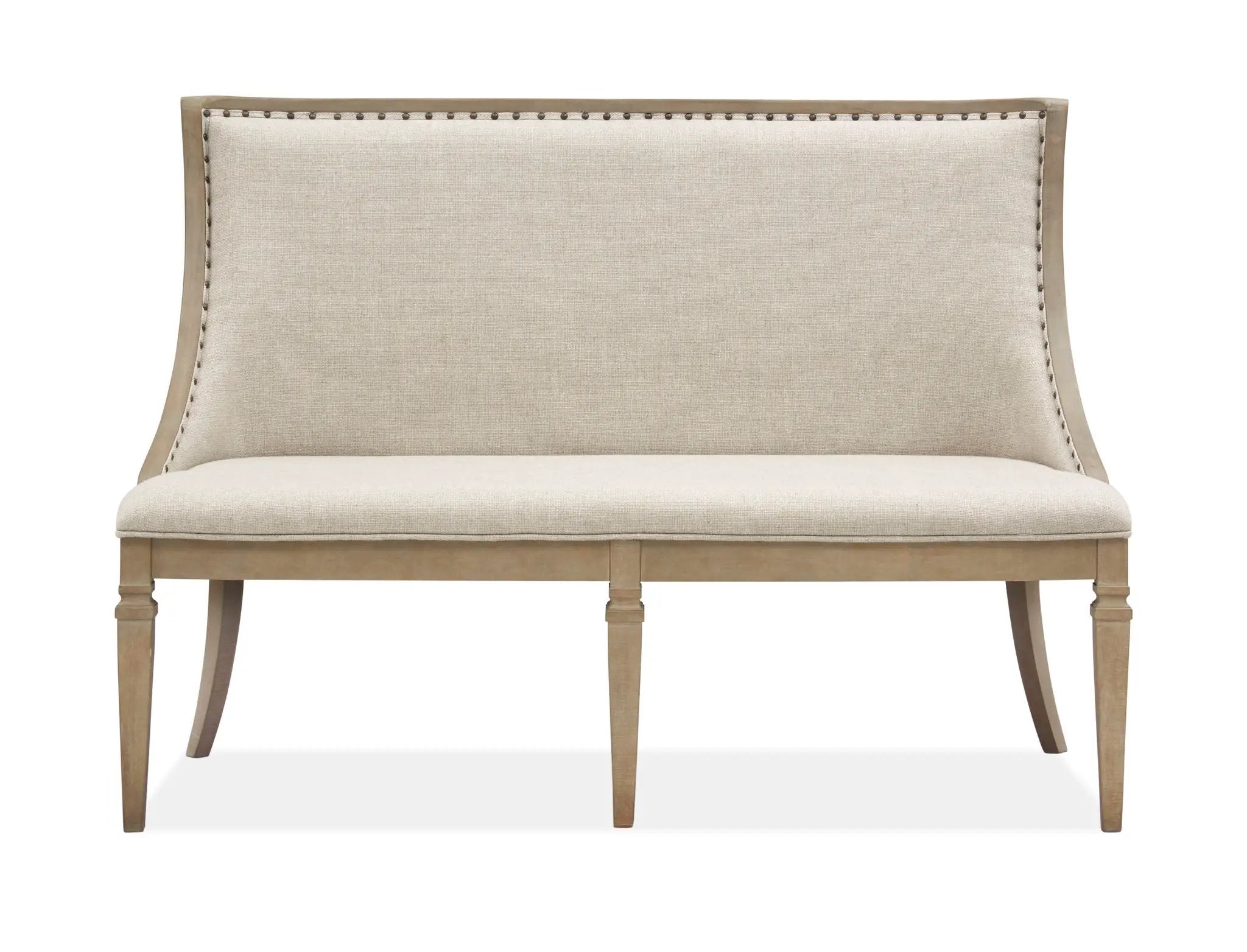 Lancaster - Bench With Upholstered Seat & Back - Dovetail Gray by Unique Piece Furniture