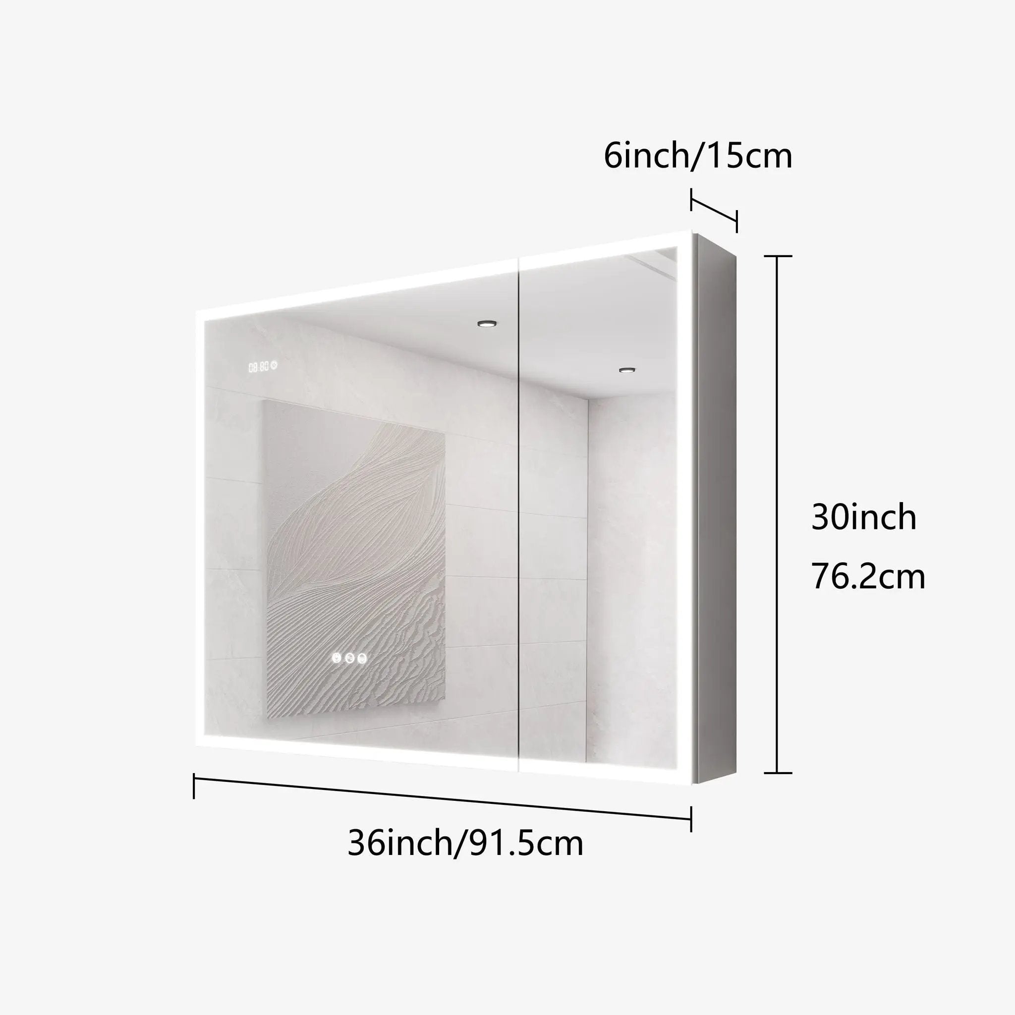 Bathroom Medicine Cabinet With Lights, LED Medicine Cabinet With Mirror, Lighted Medicine Cabinet With Defogger by HouseOfZazla