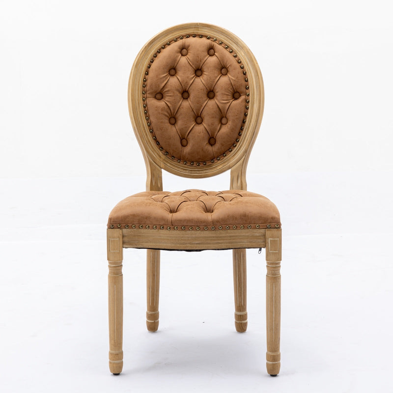 Set of 2 French Style Solid Wood Antique Dining Chairs by BLAKHOM
