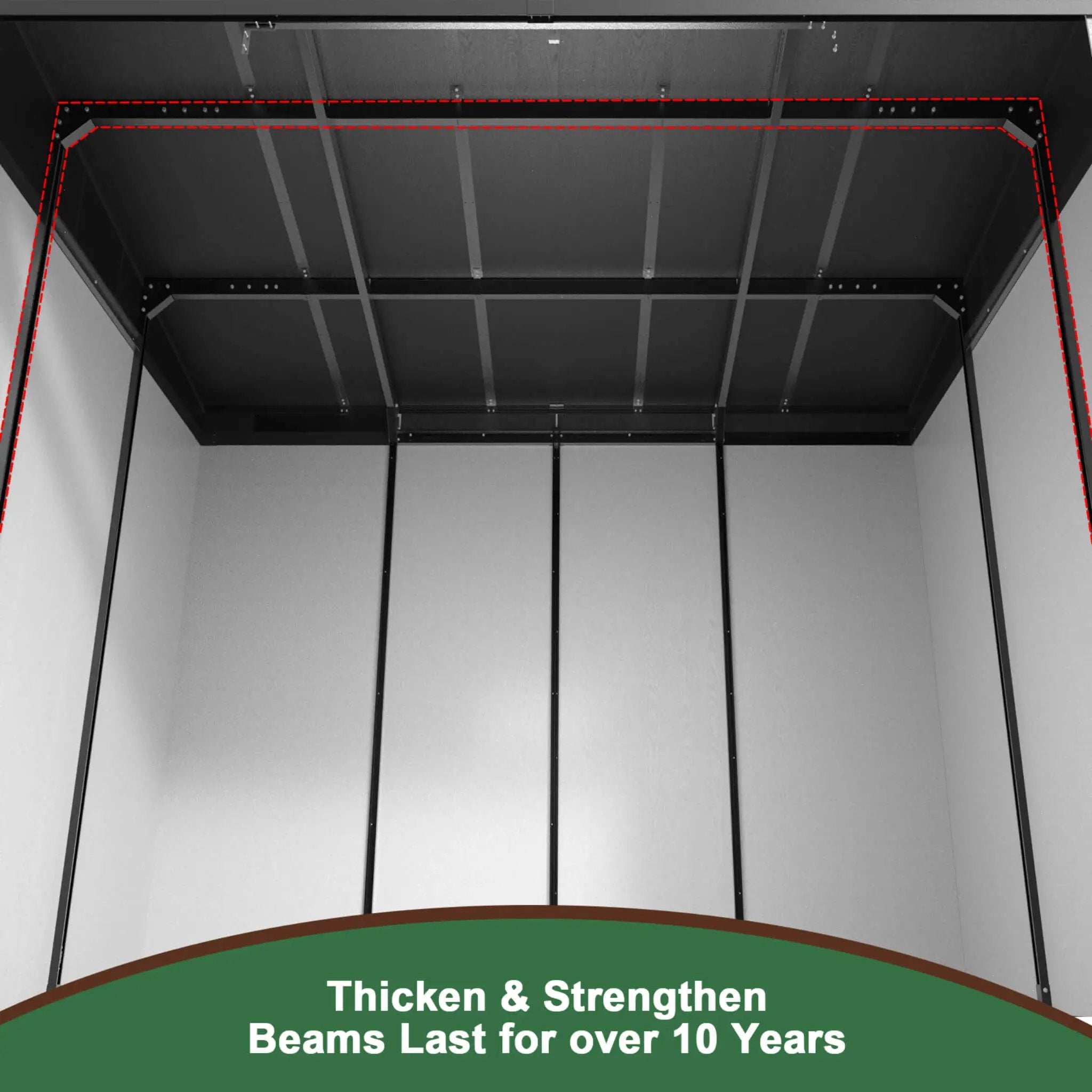 [07X10FT] Alora Heavy-Duty Weather-Resistant Steel-Reinforced Plastic Storage Shed With Floor (SAK93148) by SAKSBY WHOLESALE