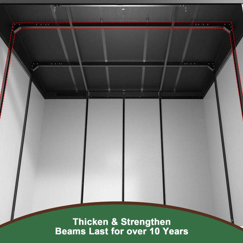 [07X10FT] Alora Heavy-Duty Weather-Resistant Steel-Reinforced Plastic Storage Shed With Floor (SAK93148) by SAKSBY WHOLESALE