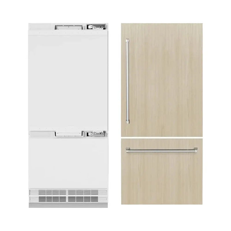 ZLINE 36" Panel Ready Built-In Bottom Freezer Refrigerator,Water Dispenser, Ice Maker, RBIT-36 by Farmhouse Kitchen and Bath