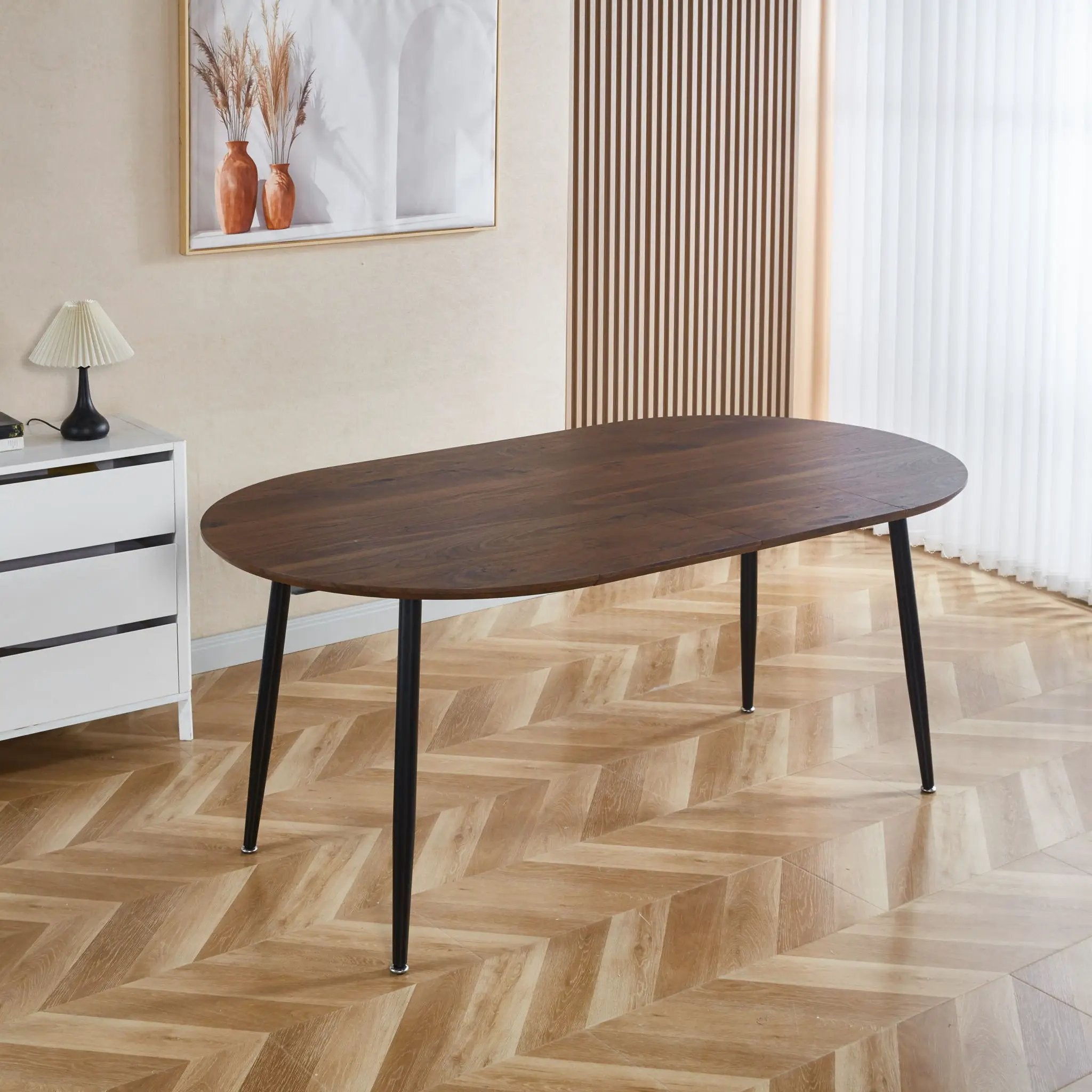 Extensible Table, Dining Table, Office Table, Coffee Table Metal Leg by Unique Piece Furniture