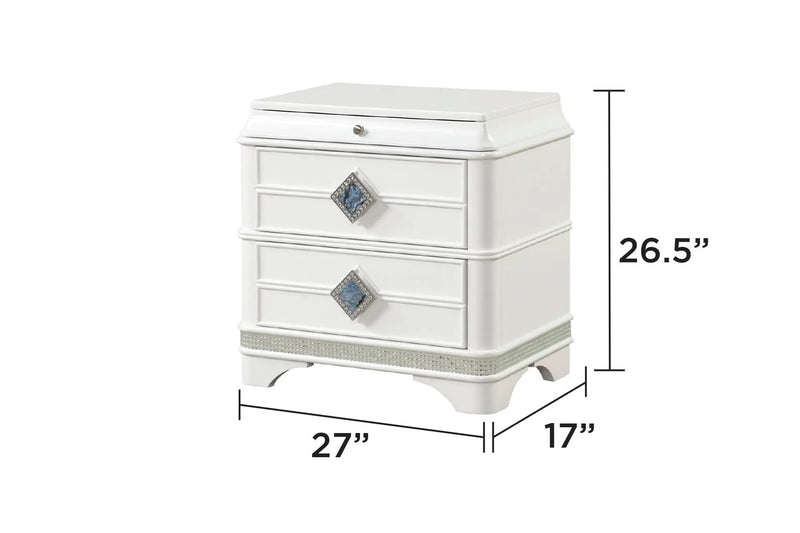 Laguna Modern Style 5 Pc Queen Upholstered Bedroom Set by HouseOfZazla
