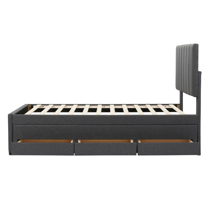 Upholstered Design Platform Bed With Trundle by Unique Piece Furniture