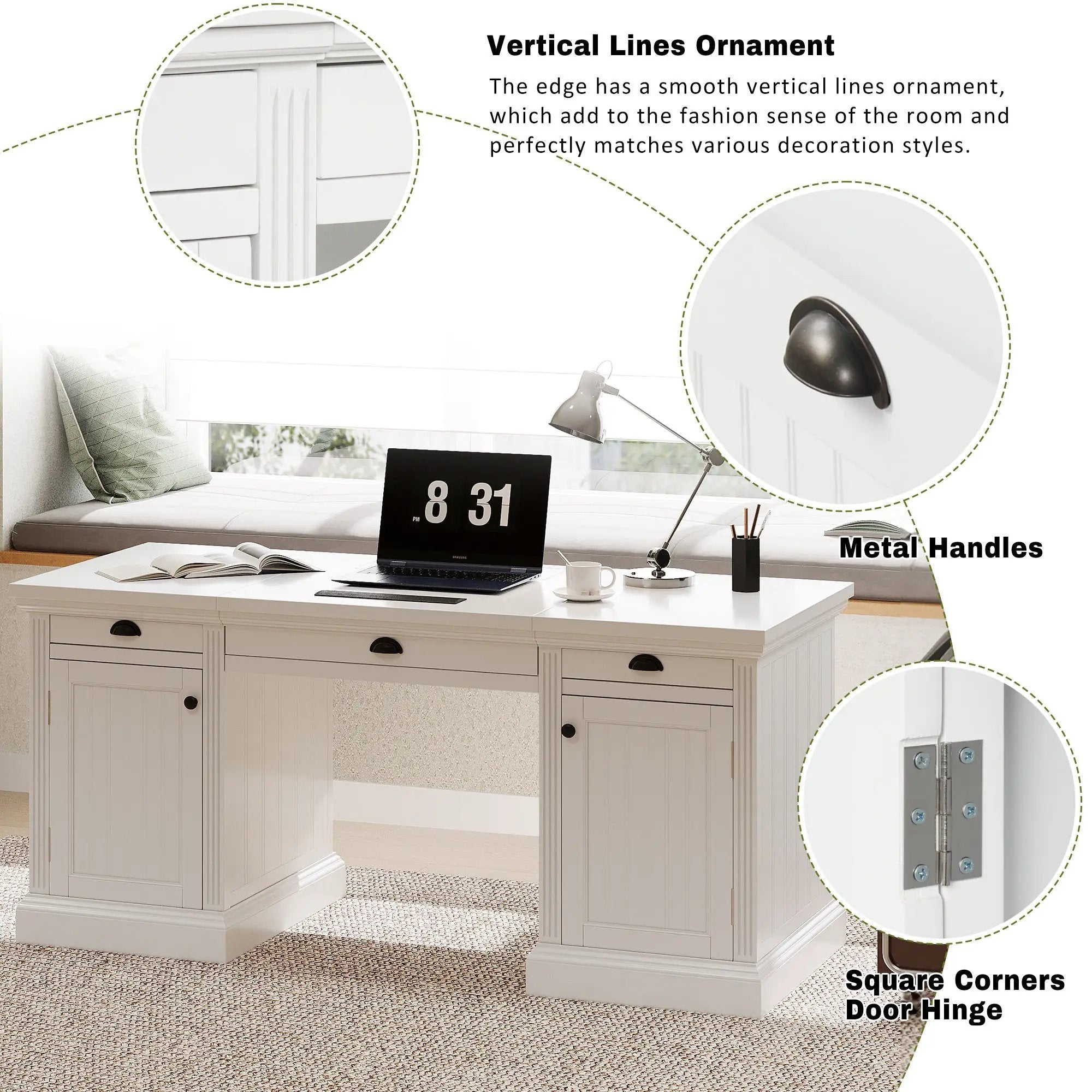 67" Modern Executive Desk with Storage by HouseOfZazla