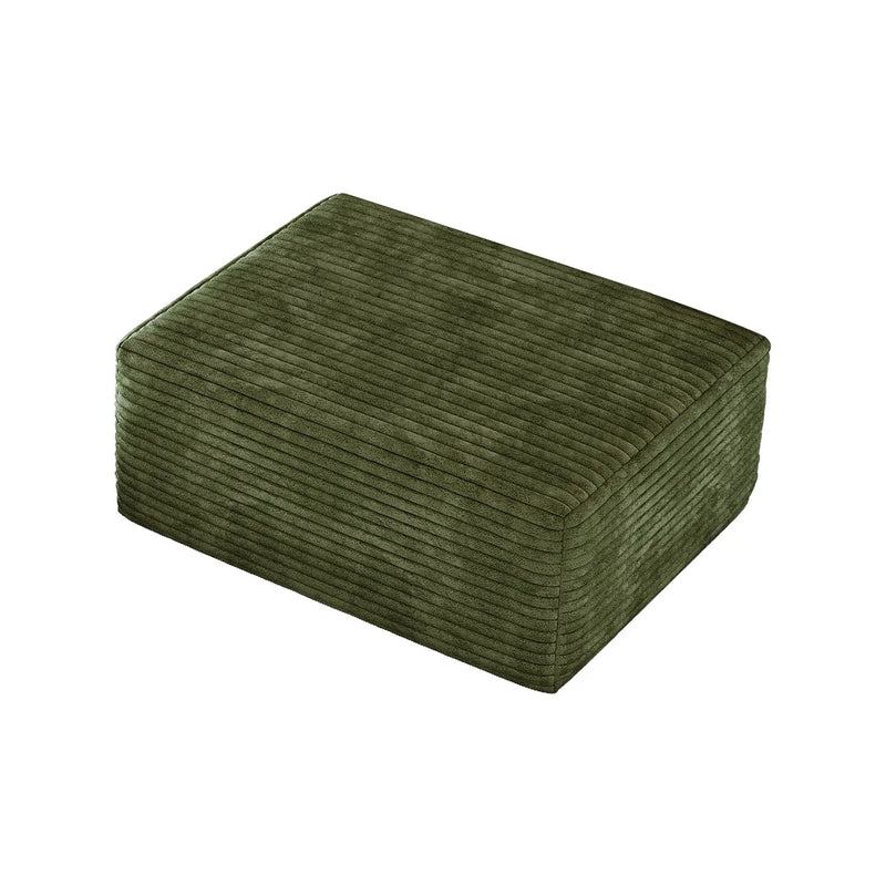 Green Plush Corduroy Sofa Ottoman by HouseOfZazla