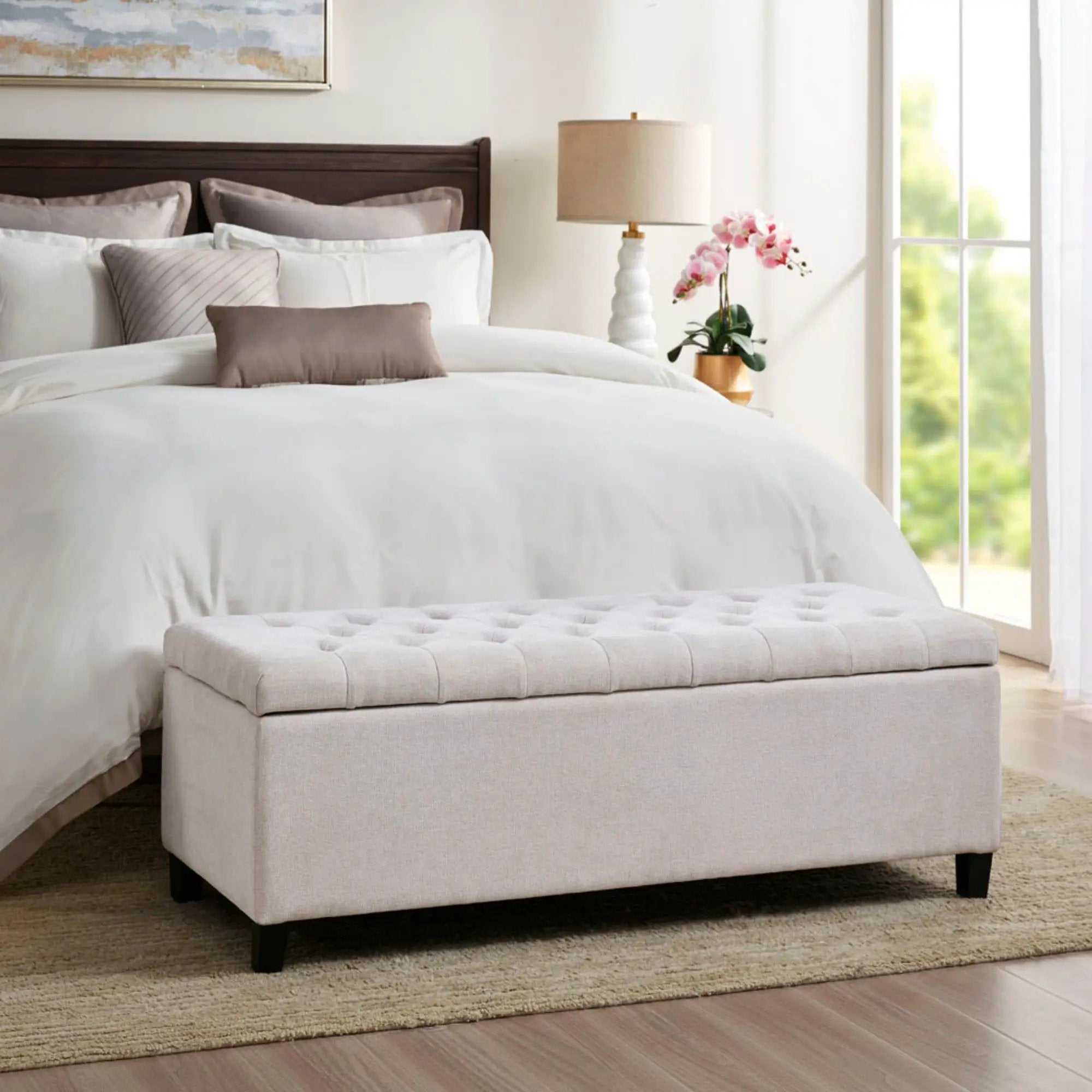Elegant Design Tufted Top, Soft Close Storage Bench by Unique Piece Furniture