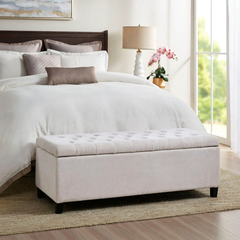Elegant Design Tufted Top, Soft Close Storage Bench by HouseOfZazla
