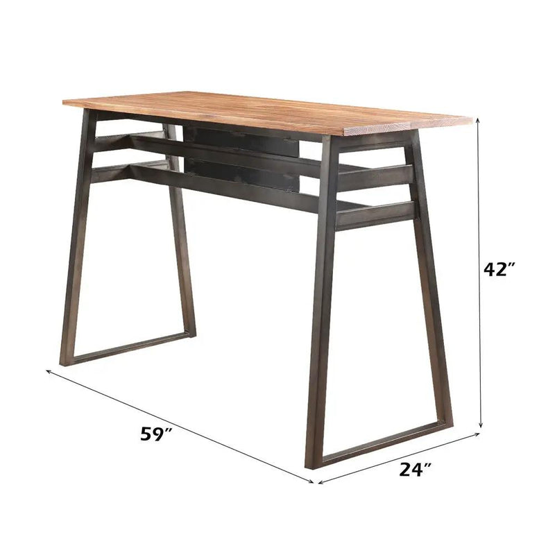 Scarus - Bar Table - Natural & Gunmetal by Unique Piece Furniture