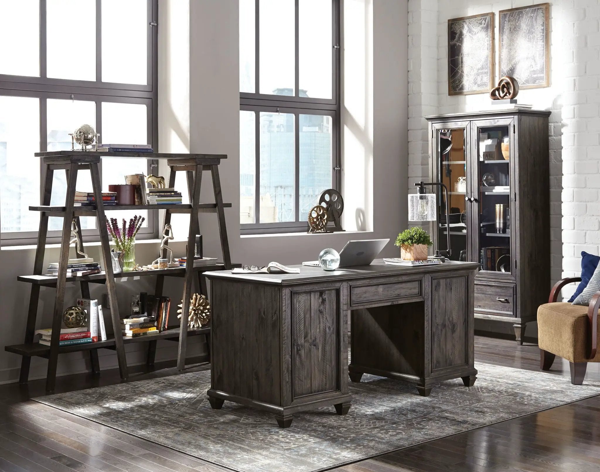 Sutton Place - Bookshelf - Weathered Charcoal by Unique Piece Furniture
