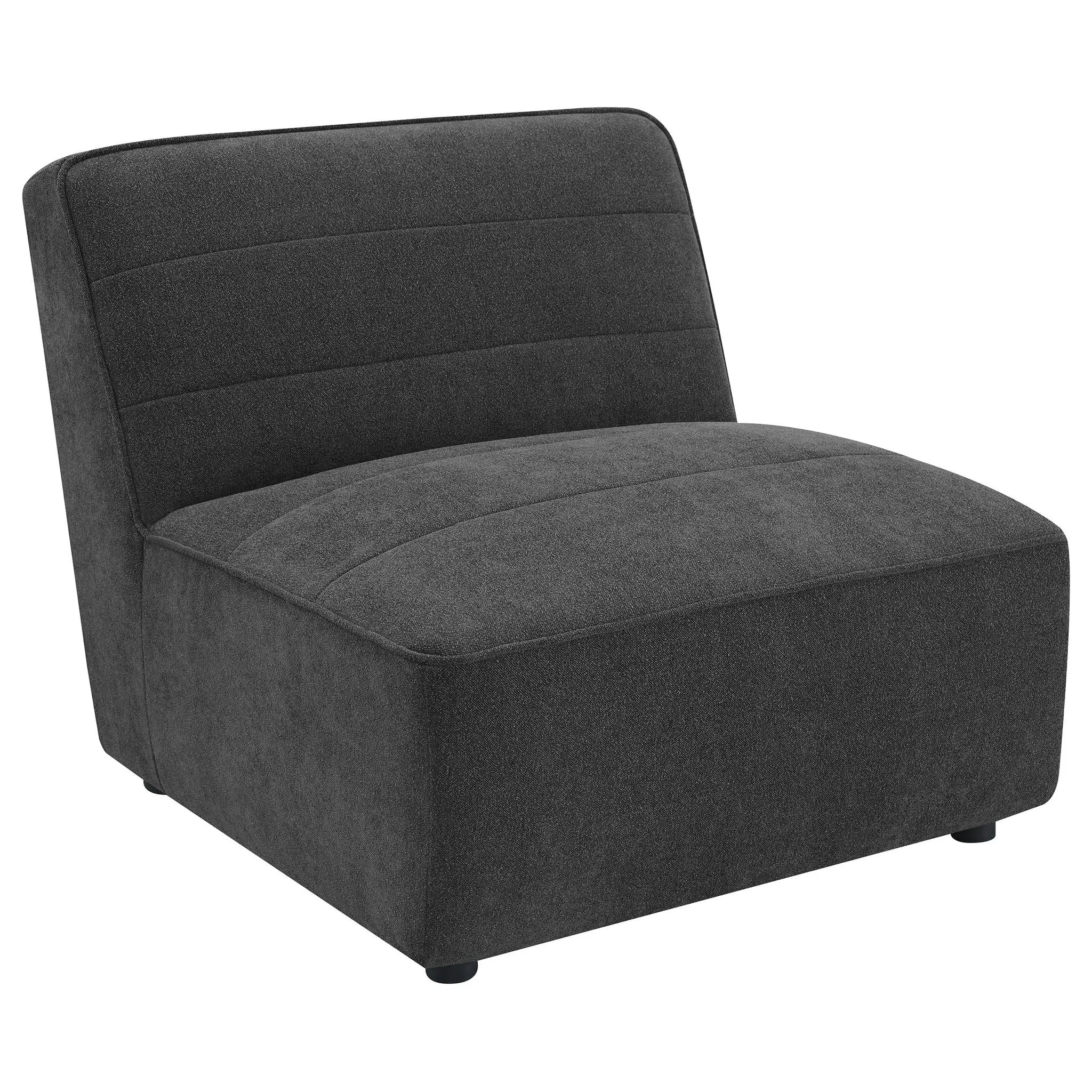 Sunny Upholstered Armless Chair Dark Charcoal by Unique Piece Furniture