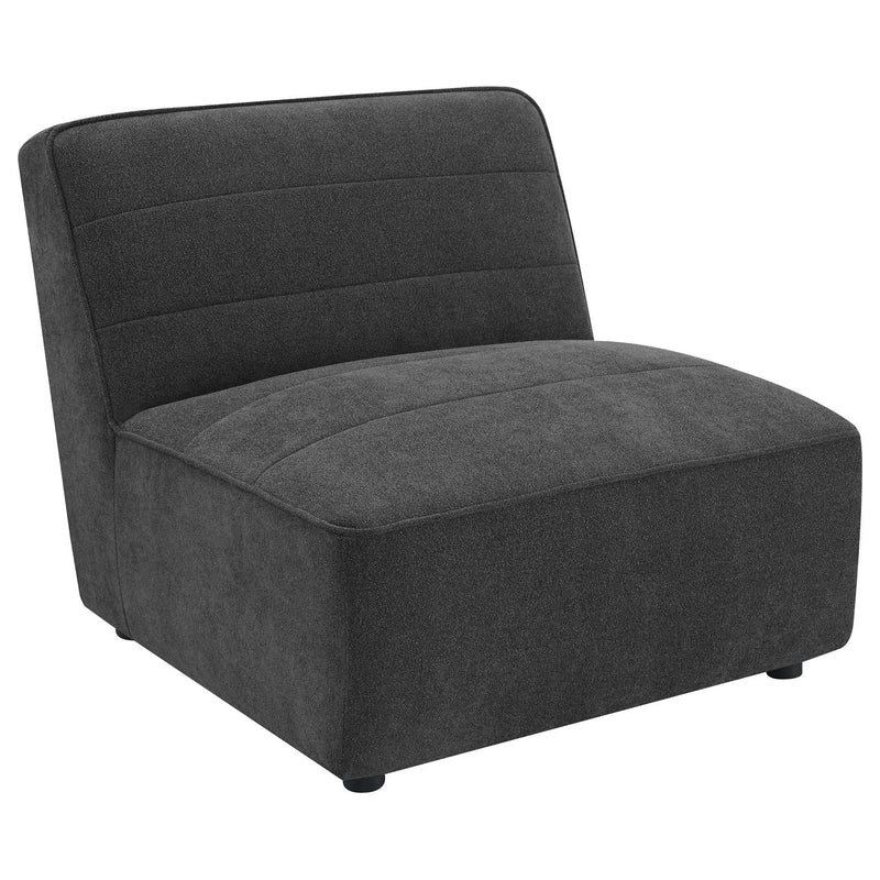 Sunny Upholstered Armless Chair Dark Charcoal by Unique Piece Furniture