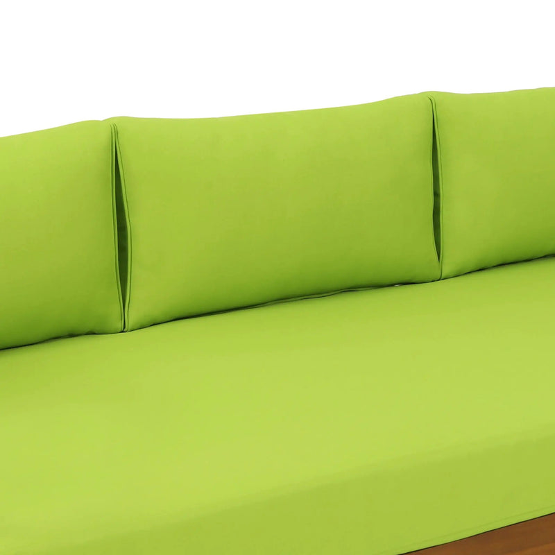 Claremont 3 Seater Daybed Teak Acacia Wood Water Resistant Cushions by HouseOfZazla