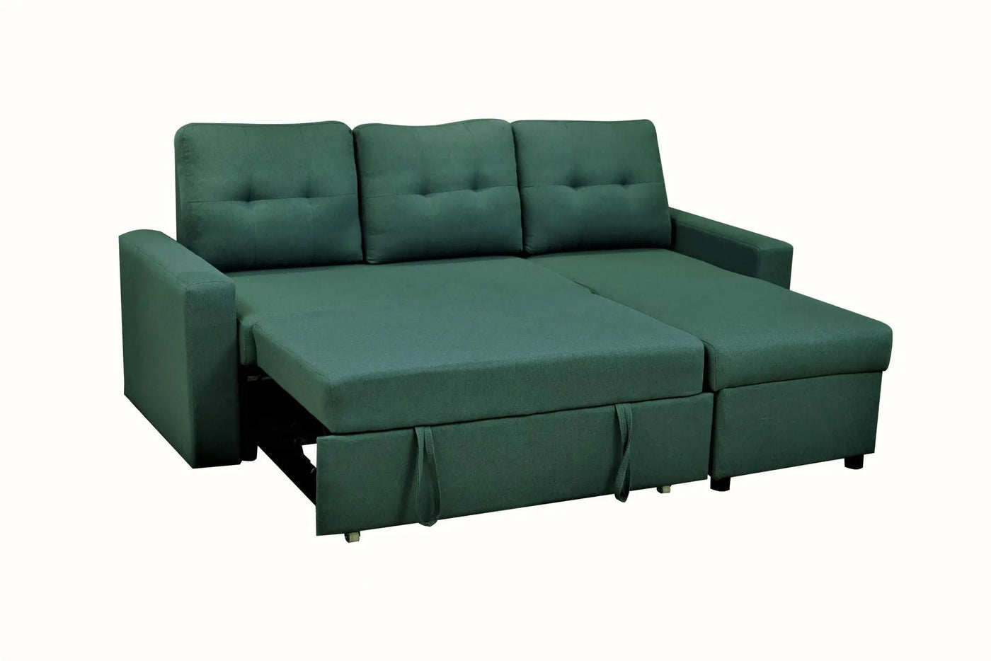 Convertible L Shaped Sectional Sleeper Sofa Bed, Saving Pull Out Couch by Unique Piece Furniture