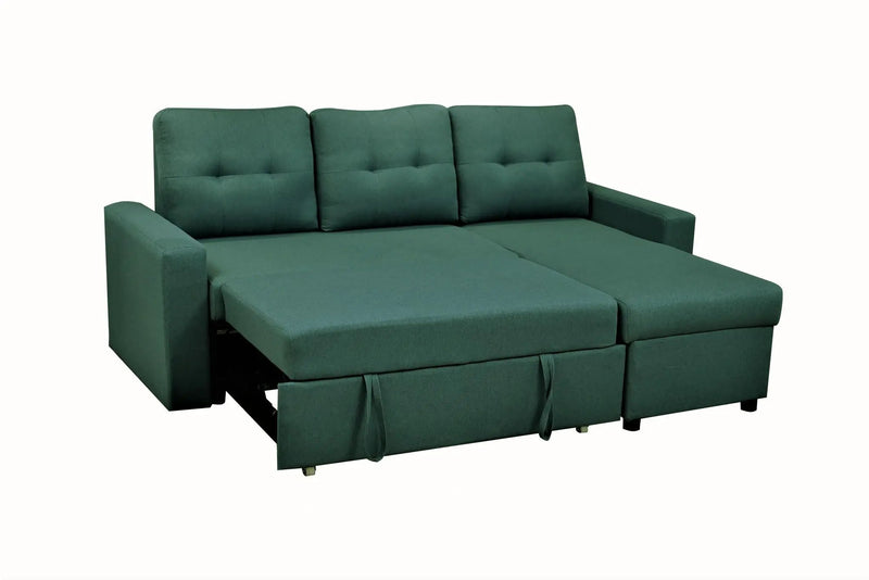 Convertible L Shaped Sectional Sleeper Sofa Bed, Saving Pull Out Couch by HouseOfZazla
