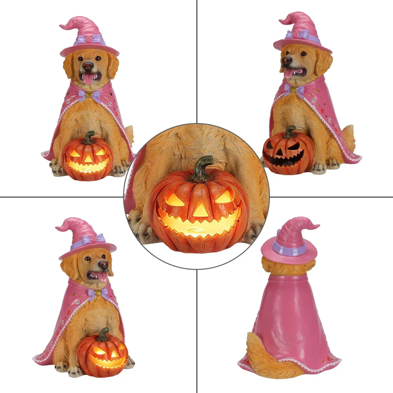 Halloween Golden Retriever Dog Statue by HouseOfZazla